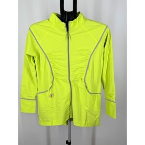 SwingDish Neon Yellow Golf Jacket Full Zip‎ Women Large New